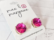 The Marisol Large Statement Stud - Hot Pink