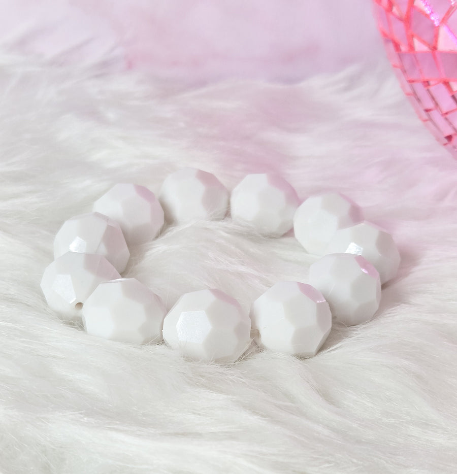 The Pebbles Statement Bracelet Stack in White