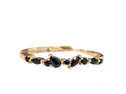 The Faye Delicate Stacking Gem Ring - Adjustable