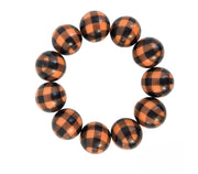 The Orange & Black Gingham Gameday Plaid Bracelet Stack - OSU