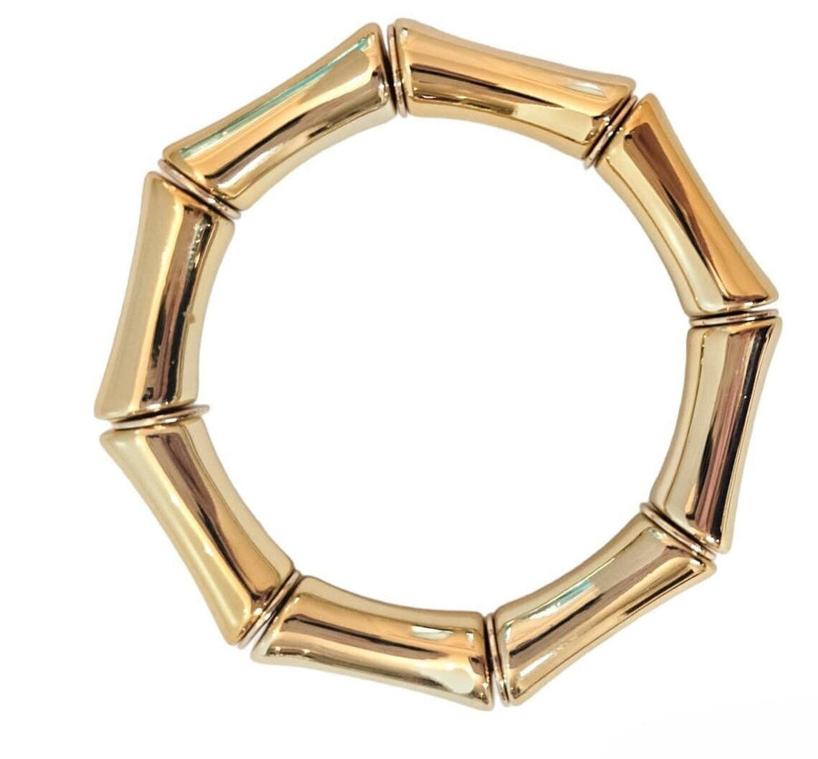 The Thick Bridgette Bamboo Bangle - Gold