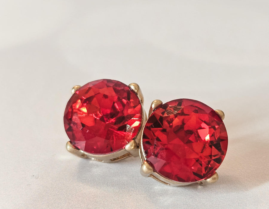 The Marisol Large Statement Stud in Boomer Sooner or Bama Red