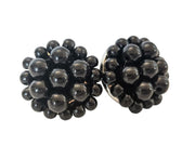 Jackie Ohhh So Retro Statement Beaded Cluster Studs - Black