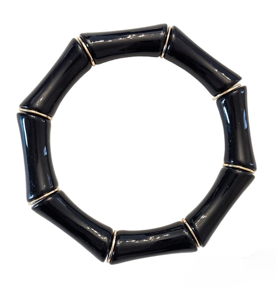 The Thick Bridgette Bamboo Bangle - Black