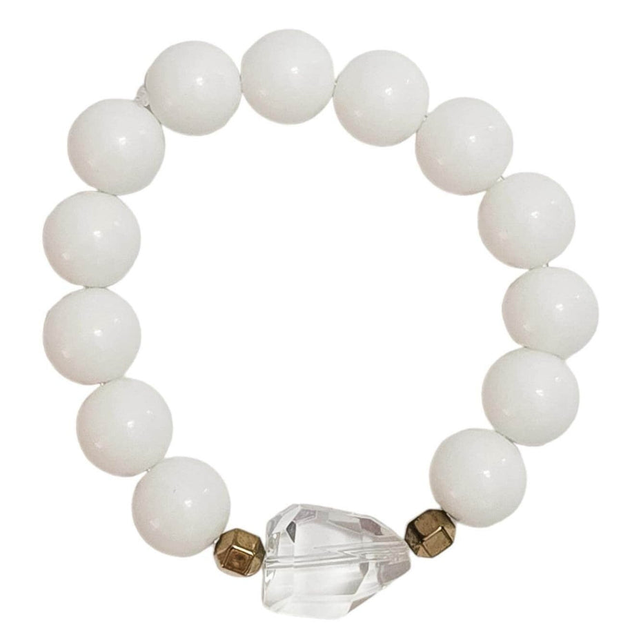 The Halo Aura Crystal Bracelet - White