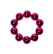 The Home for the Holidays Reflective Christmas Ornament Statement Stacking Bracelet in Magenta