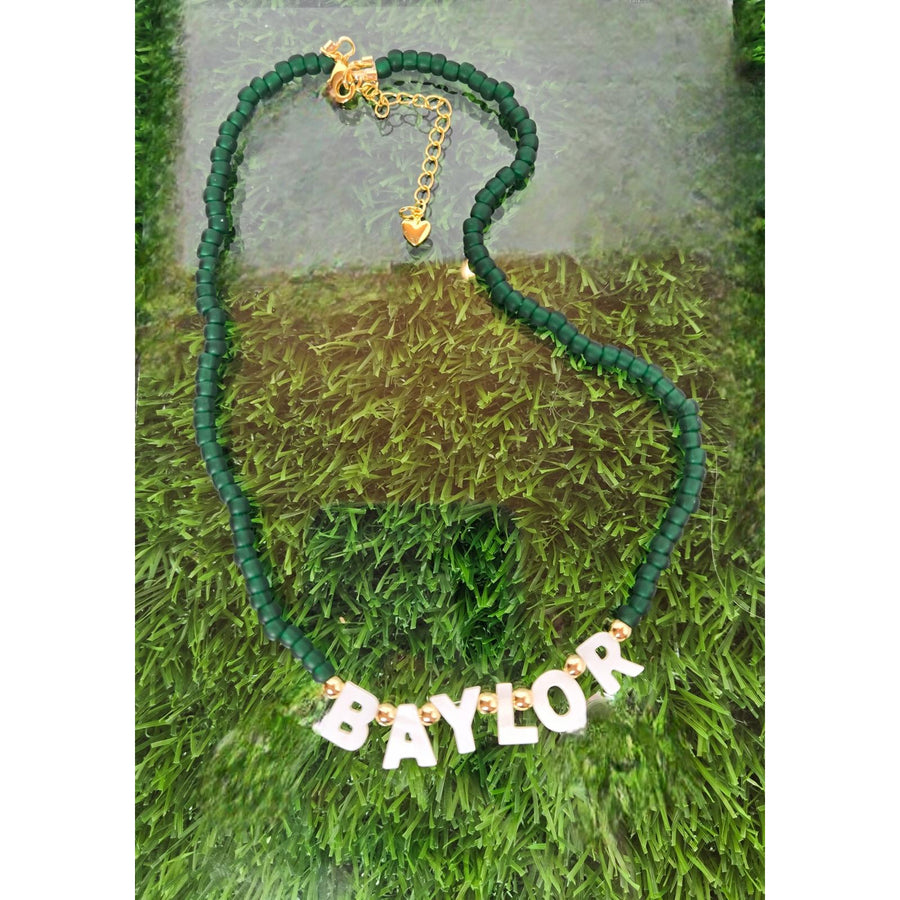 Baylor Bears Gameday Necklace - MOP Mother of Pearl Shell Letters