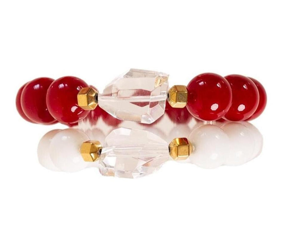 The Halo Aura Crystal Bracelet - Boomer Sooner Red / Bama Red - Gameday