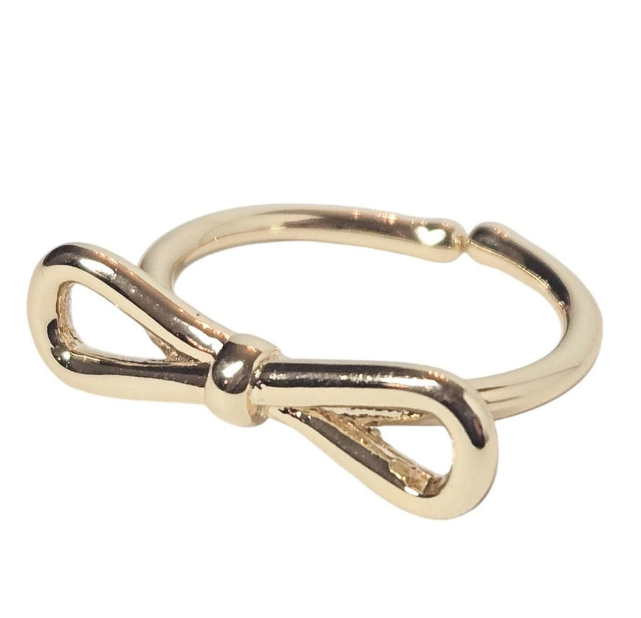 The Gold Bourgeoisie Bow Ring - Adjustable