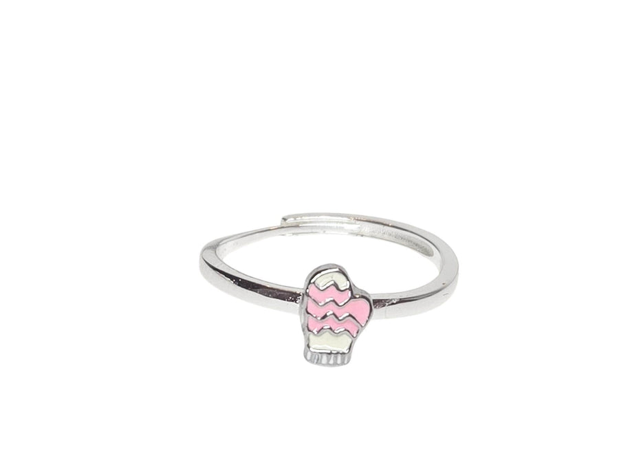 The Most Miniature Holiday / Christmas / Winter Mitten Adjustable Ring - Dainty