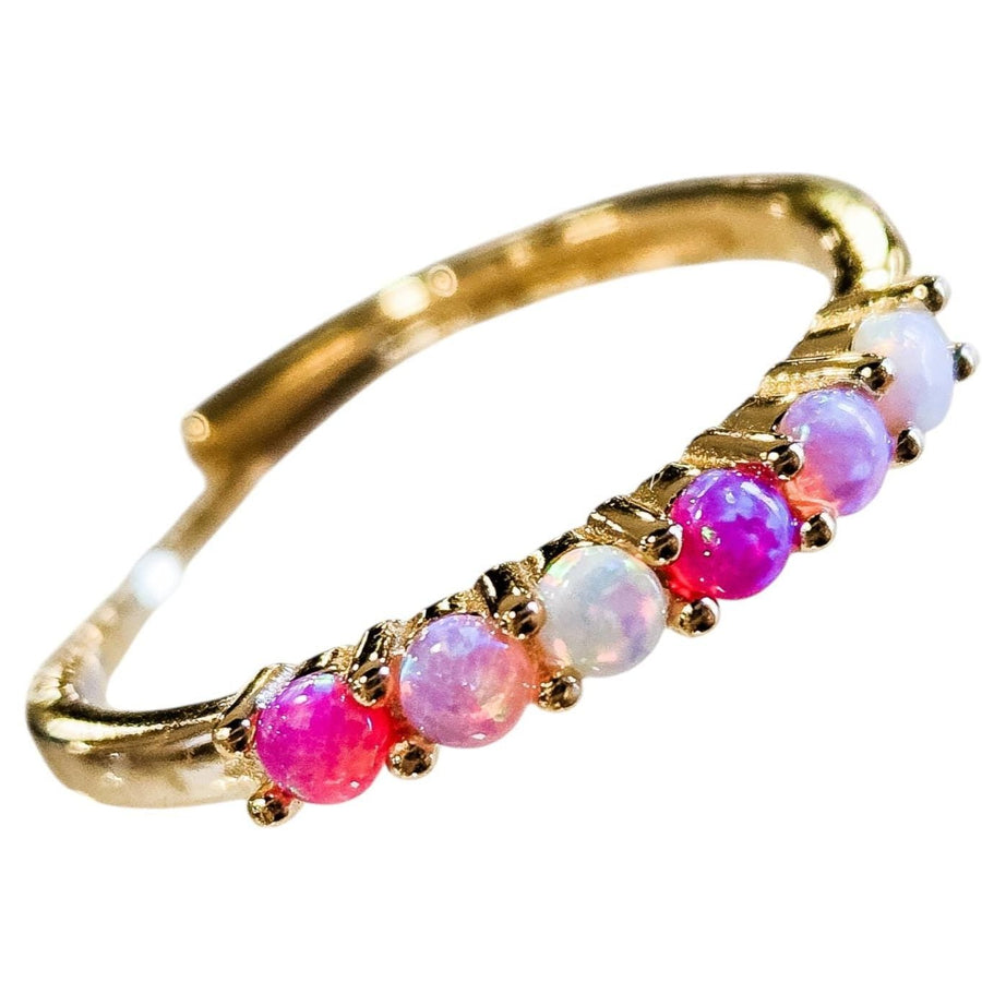 The Piper Gradient Pink Ombre Opal Ring - Adjustable