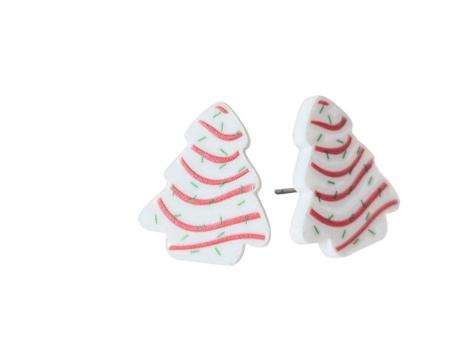 The Little Debbie Christmas Tree Stud Earrings - Hypoallergenic