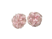 The Statement Beaded Ballet Slipper Pink Cluster Studs