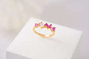 The Isla Dainty & Delicate Ring - Pink